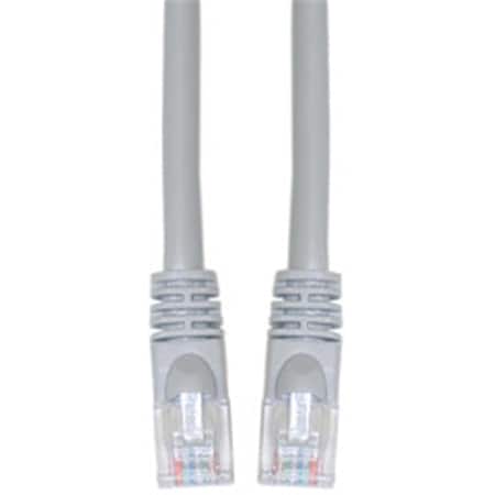 Cable Wholesale Cat6a Gray Ethernet Patch Cable Snagless Molded Boot 500 MHz 7 foot 13X6-02107